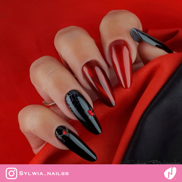 Ruby Red Halloween Nails